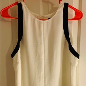 Banana Republic White and Black Dress
